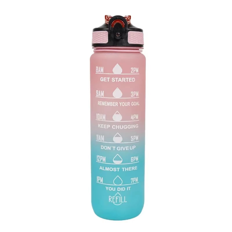 1L Water Bottle Portable Sport Water Bottle Pretty Drink Bottle Leakproof Gym Water Bottle for Outdoor Travel Fitness Cycling