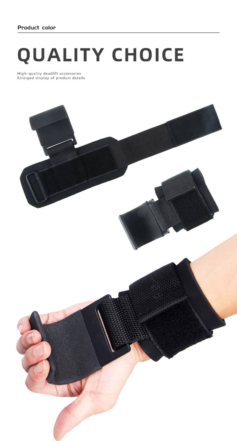 Weight Lifting Hook Grips with Wrist Wraps Hand-Bar Wrist Strap Gym Fitness Hook Weight Strap Pull-Ups Power Lifting Gloves